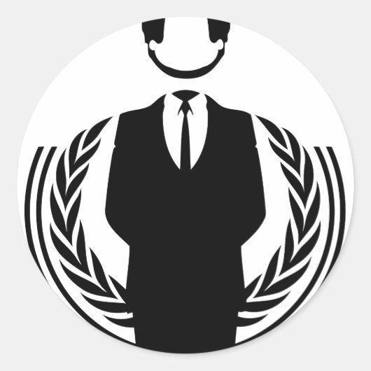 Sticker Rond DJ anonyme (Devant)