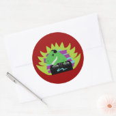 Sticker Rond Dj-asaurus Rex (Enveloppe)