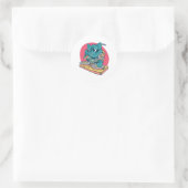 Sticker Rond DJ Cat cool (Sac)