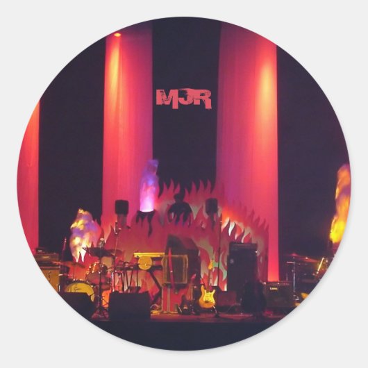 Sticker Rond DJ Joue avant Live Band (Devant)
