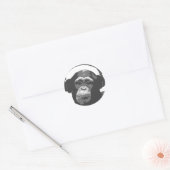 STICKER ROND DJ MONKEY (Enveloppe)