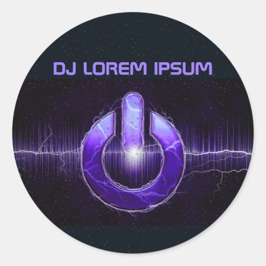 Sticker Rond DJ Music and Dance Gig (Devant)