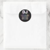 Sticker Rond Dj Music Lover Music Player Sound Cool (Sac)