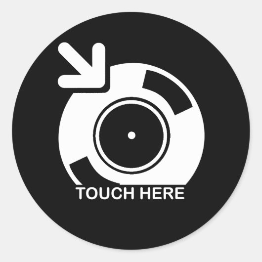 Sticker Rond DJ Touch (Devant)