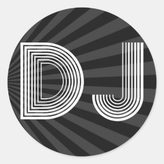 Sticker Rond DJ vintage