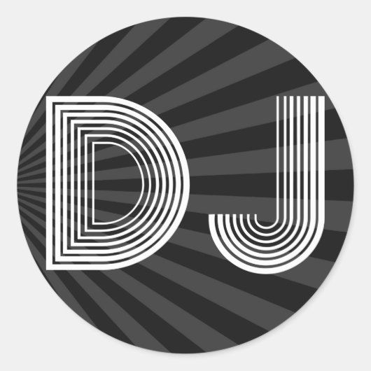 Sticker Rond DJ vintage (Devant)