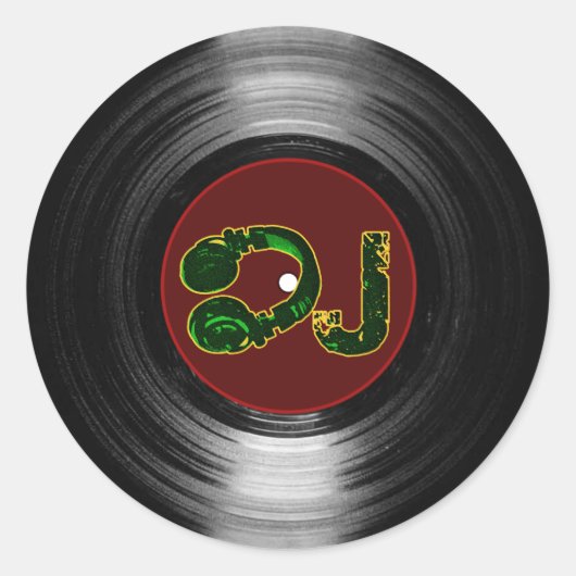 Sticker Rond dj vinyl (Devant)