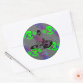 Sticker Rond DJ Vinyl Spinner (Enveloppe)