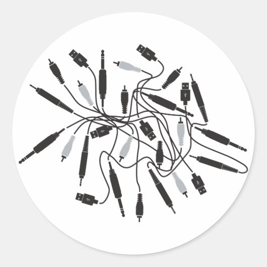 Sticker Rond DJ Wires (Devant)