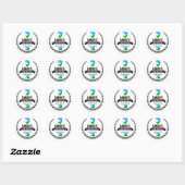 Sticker Rond Djibouti (Feuille)