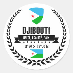 Sticker Rond Djibouti