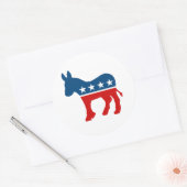 STICKER ROND DNC - DÉMOCRATE - DONKEY (Enveloppe)