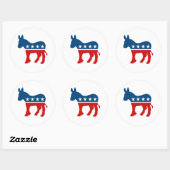 STICKER ROND DNC - DÉMOCRATE - DONKEY (Feuille)
