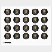 Sticker Rond Dny Dank Mème Designs Theodore ' Roosevelt Mème (Feuille)