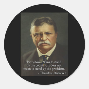 Sticker Rond Dny Dank Mème Designs Theodore ' Roosevelt Mème