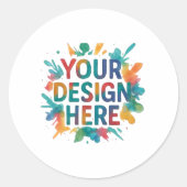 Sticker Rond Do-it-yourself conception personnalisée (Devant)
