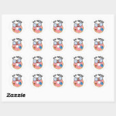 Sticker Rond Do nerd Funny Nerdy Donut Pun (Feuille)