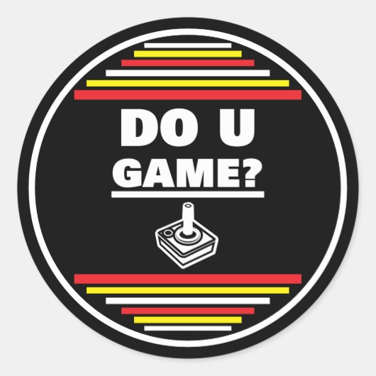 Sticker Rond Do You Game? (Devant)