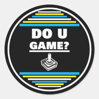 Sticker Rond Do You Game? B Y W
