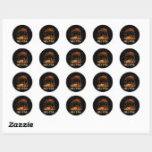 Sticker Rond Doberman Chien Automne Automne Citrouille Camion M (Feuille)