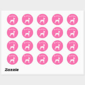 Sticker Rond Doberman Chien Baby shower Chien Chien Chien Chien (Feuille)