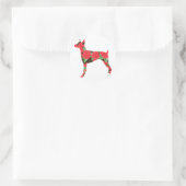 Sticker Rond Doberman Pinscher (Sac)