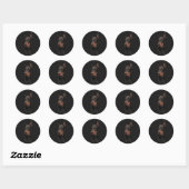 Sticker Rond Doberman Pinscher (Feuille)
