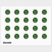Sticker Rond Doberman Pinscher Peace (Feuille)