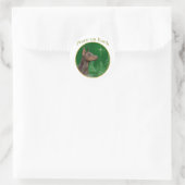 Sticker Rond Doberman Pinscher Peace (Sac)