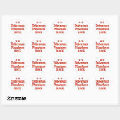 Sticker Rond Doberman Pinschers Rock (Feuille)