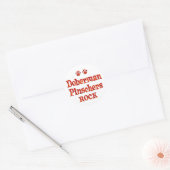 Sticker Rond Doberman Pinschers Rock (Enveloppe)