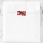 Sticker Rond Doberman Silhouette, mouvement (Sac)