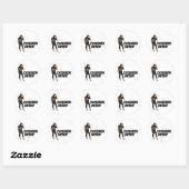 Sticker Rond DoberMan Superhero 2 (Feuille)