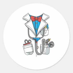 Sticker Rond Docteur Coat