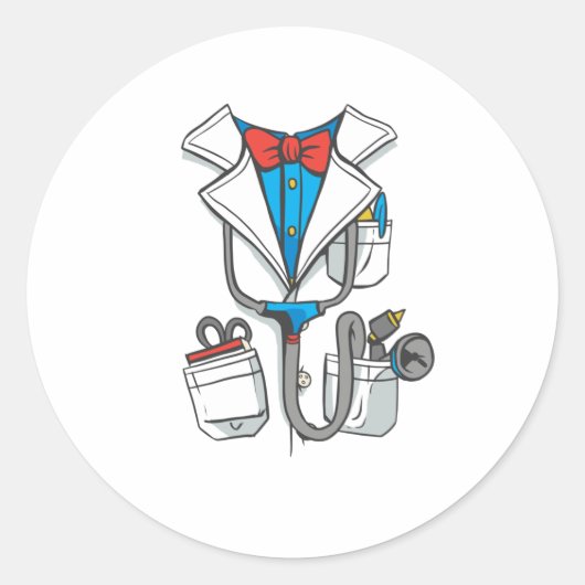 Sticker Rond Docteur Coat (Devant)