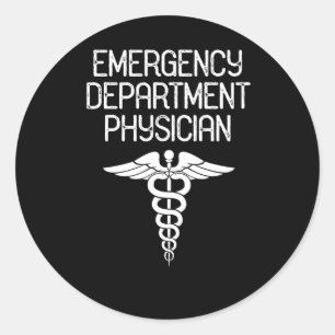 Sticker Rond Docteur d'ER de médecin de département de secour