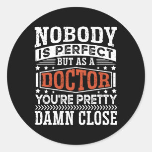 Sticker Rond Docteur Diplôme Docteur Doct Doct en médecine étud