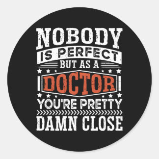 Sticker Rond Docteur Diplôme Docteur Doct Doct en médecine étud