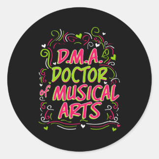 Sticker Rond Docteur Dma En Doctorat Musical