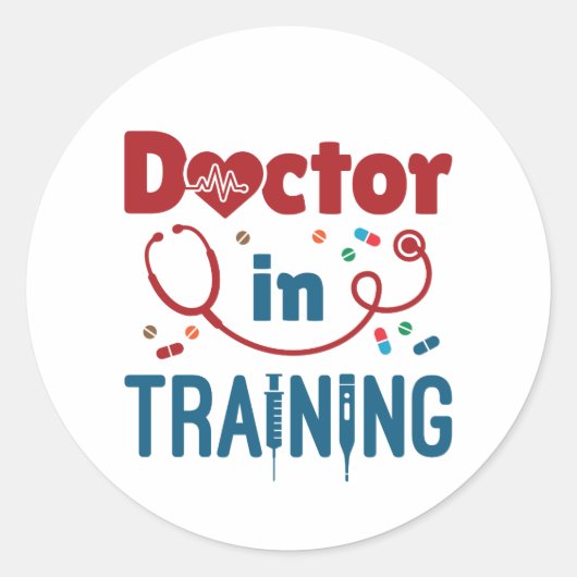 Sticker Rond Docteur En Formation Docteur (Devant)