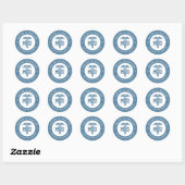 Sticker Rond Docteur en médecine sur mesure Docteur en médecine (Feuille)
