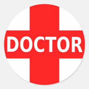 Sticker Rond Docteur Logo