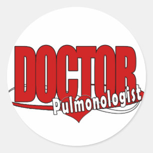 STICKER ROND DOCTEUR PULMONOLOGIST DE LOGO