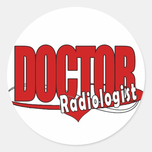 STICKER ROND DOCTEUR RADIOLOGIST DE LOGO (Devant)