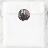 Sticker Rond Docteur Wernher von Braun Portrait (Sac)