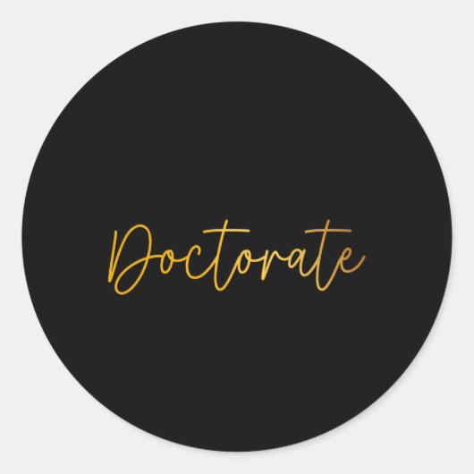 Sticker Rond Doctorat Doctorat Doctorat Ertation Master (Devant)