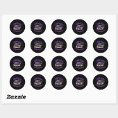 Sticker Rond Dodge Challenger Plum Crazy Dernier Call (Feuille)