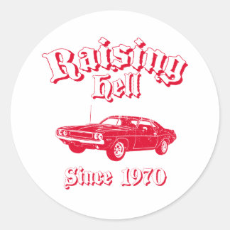 Sticker Rond Dodge Hemi Challenger 1970