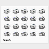 Sticker Rond Dodge SRT10 Blancs (Feuille)