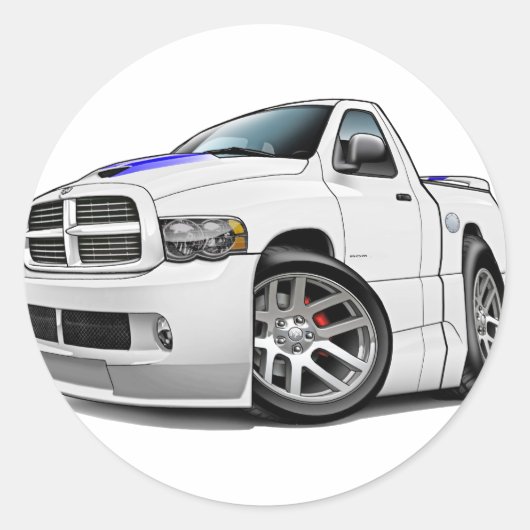 Sticker Rond Dodge SRT10 Blancs (Devant)